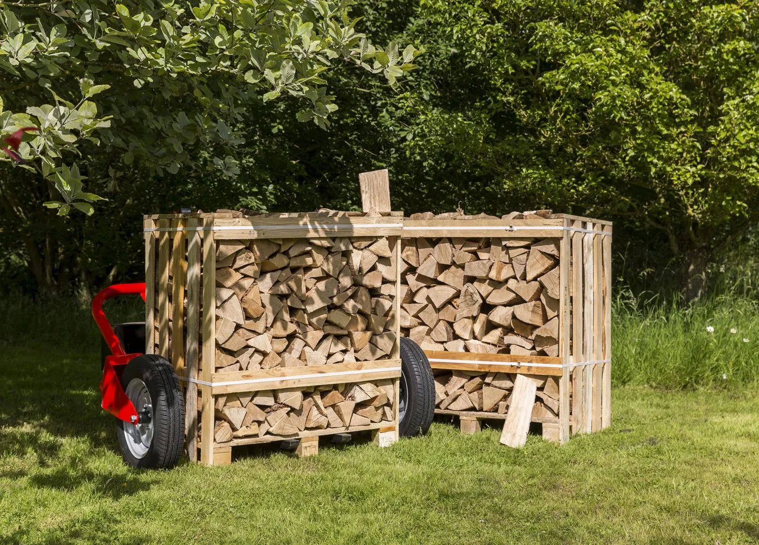 two crates of kiln dried ash firewood logs