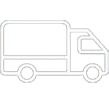 White lineart van icon