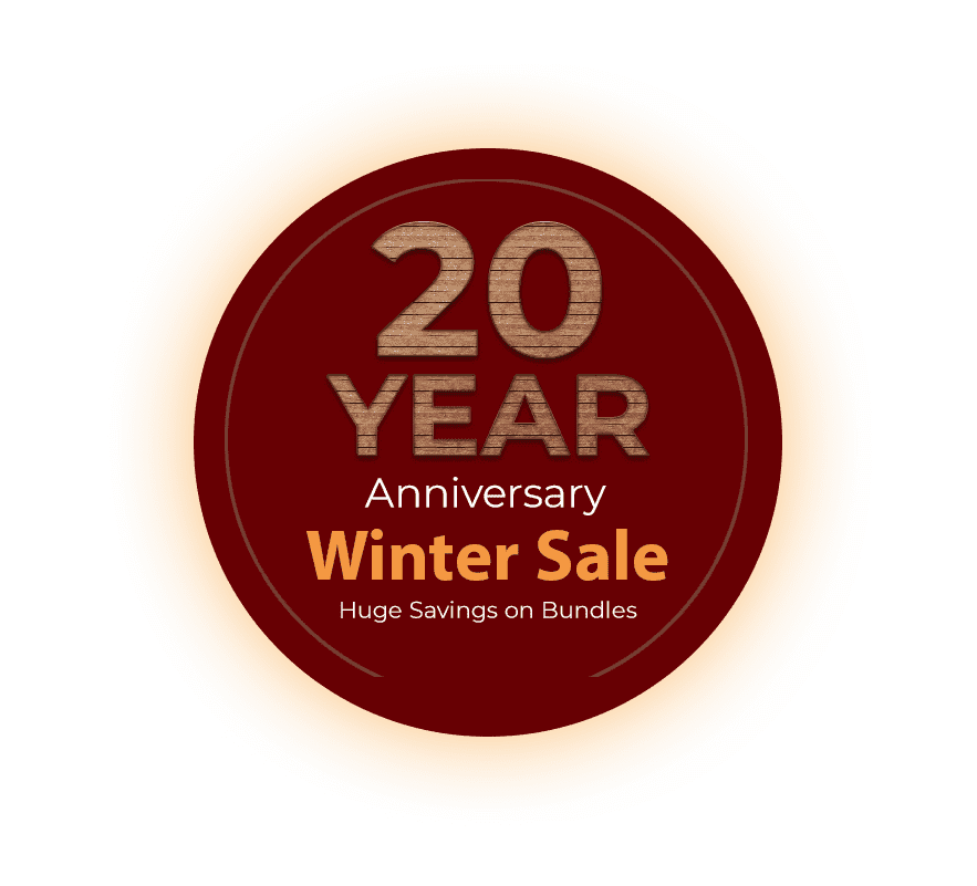 20 year anniversary winter sale sticker