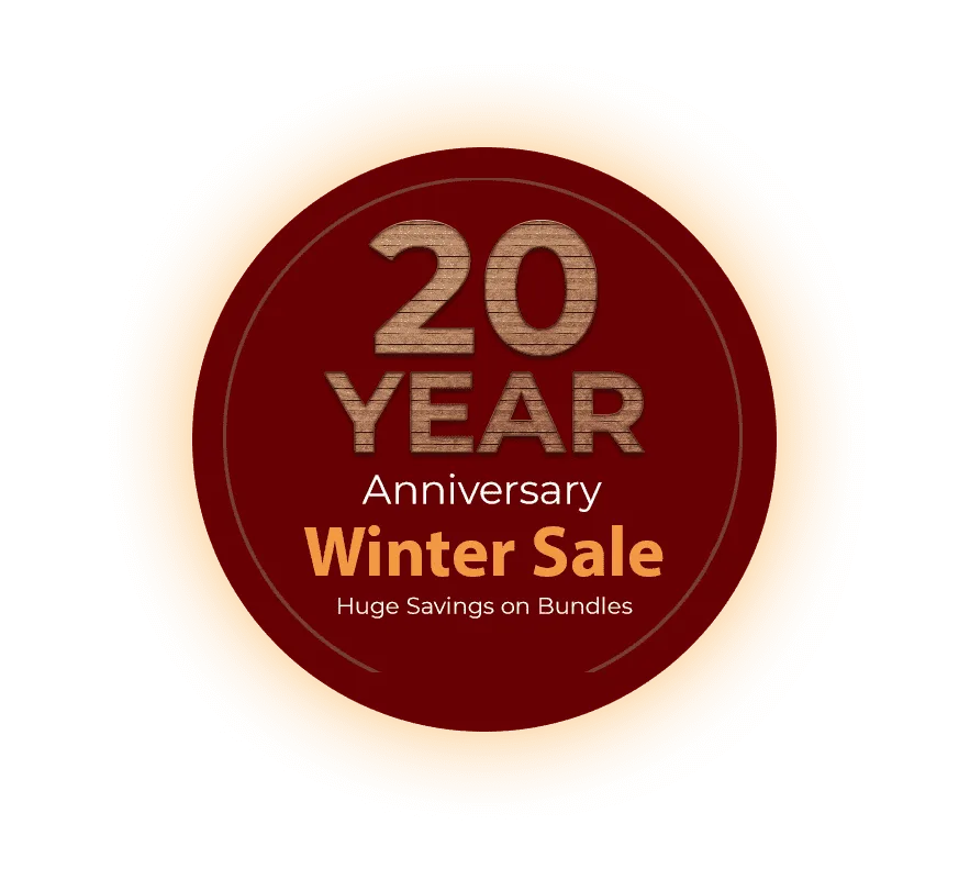20 year anniversary winter sale sticker