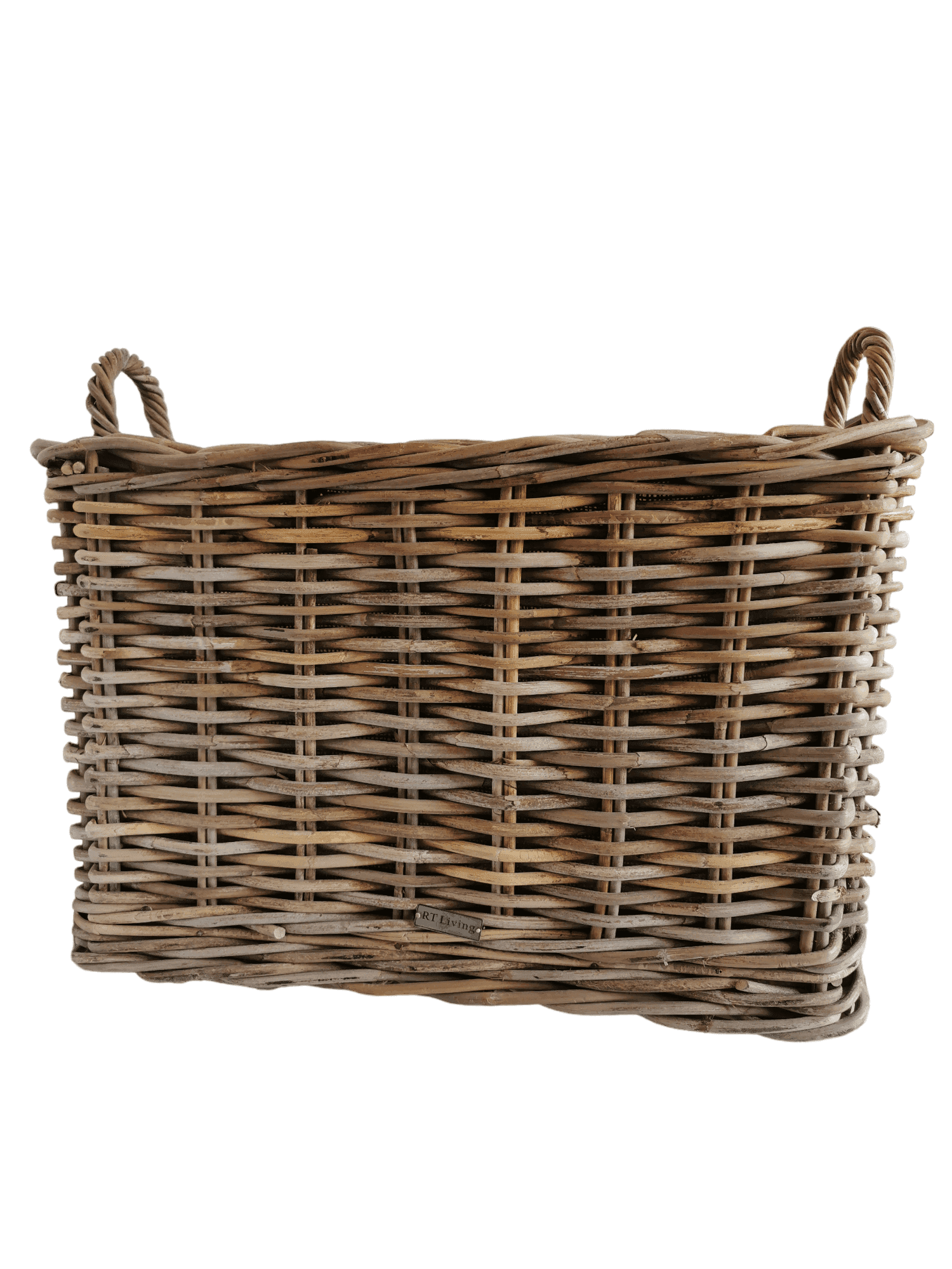 Large log basket on wheels