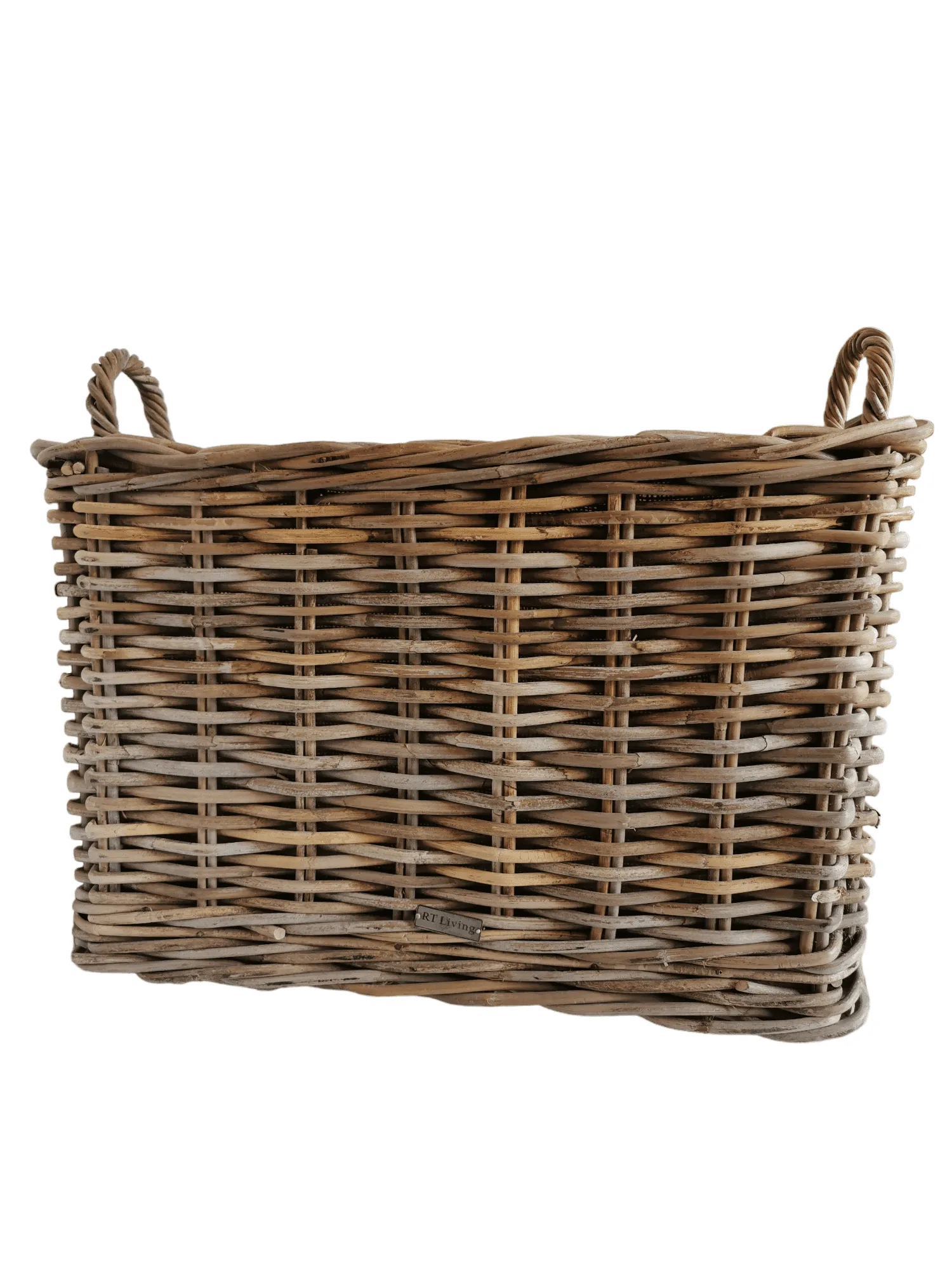 Large log basket on wheels